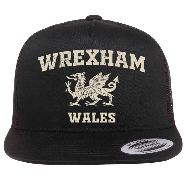 Wrexham Wales Old Classic Vintage Flat Bill Trucker Hat