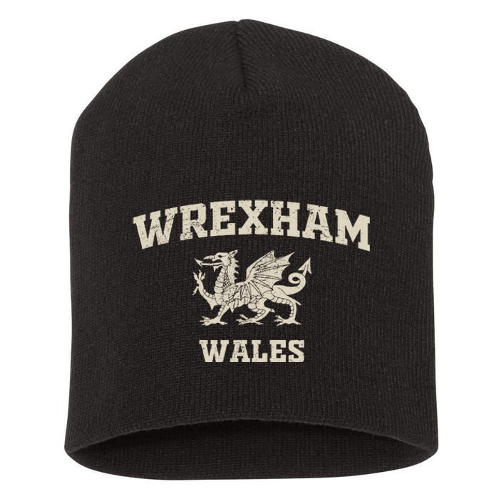 Wrexham Wales Old Classic Vintage Short Acrylic Beanie