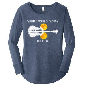 Whisper Words Of Wisdom Letit Be Gift Guitar Lake Shadow Meaningful Gift Women's Perfect Tri Tunic Long Sleeve Shirt