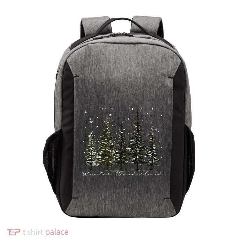 Winter Wonderland Pine Tree Nature Lover Hiking Camping Vector Backpack