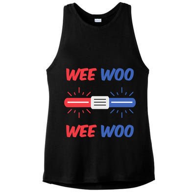 Wee Woo Police Car Funny Ladies PosiCharge Tri-Blend Wicking Tank