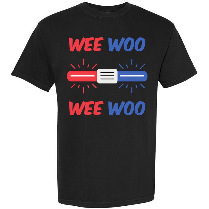 Wee Woo Police Car Funny Garment-Dyed Heavyweight T-Shirt