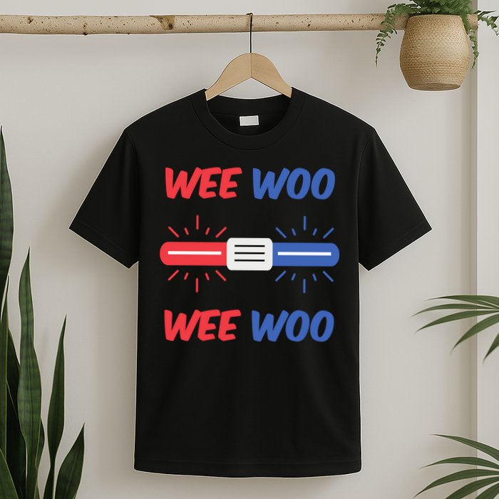 Wee Woo Police Car Funny T-Shirt