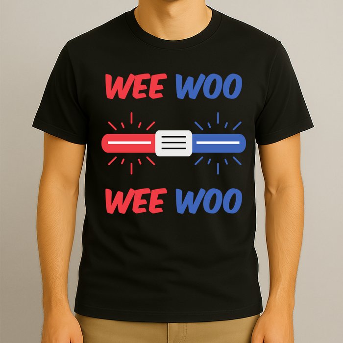 Wee Woo Police Car Funny T-Shirt
