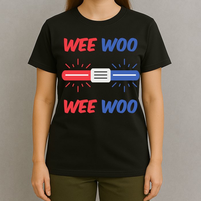 Wee Woo Police Car Funny T-Shirt