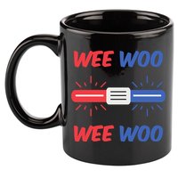 Wee Woo Police Car Funny 11oz C Handle Ceramic Mug