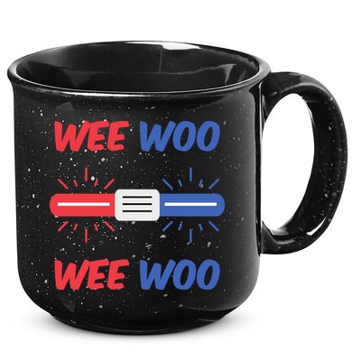 Wee Woo Police Car Funny 15oz Campfire Ceramic Mug