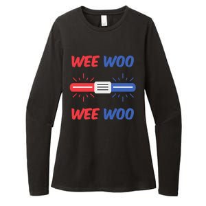 Wee Woo Police Car Funny Womens CVC Long Sleeve Shirt