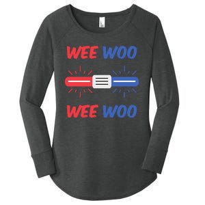 Wee Woo Police Car Funny Women's Perfect Tri Tunic Long Sleeve Shirt