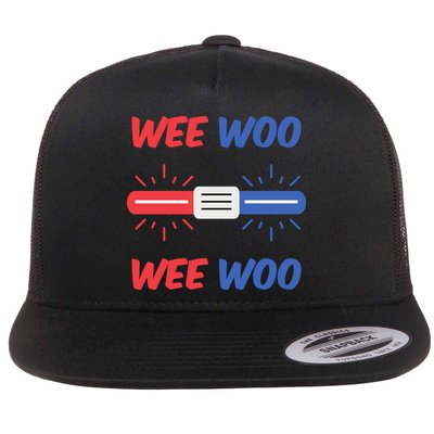 Wee Woo Police Car Funny Flatbill Hat
