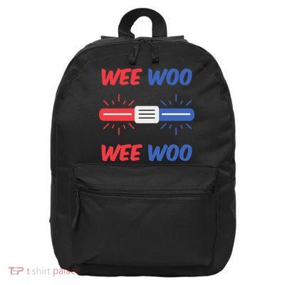 Wee Woo Police Car Funny 16 in Basic Backpack