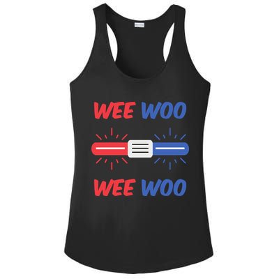 Wee Woo Police Car Funny Ladies PosiCharge Competitor Racerback Tank