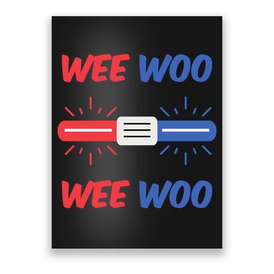 Wee Woo Police Car Funny Poster