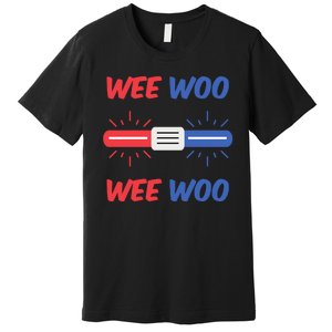 Wee Woo Police Car Funny Premium T-Shirt