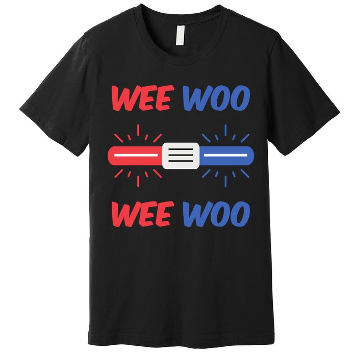 Wee Woo Police Car Funny Premium T-Shirt