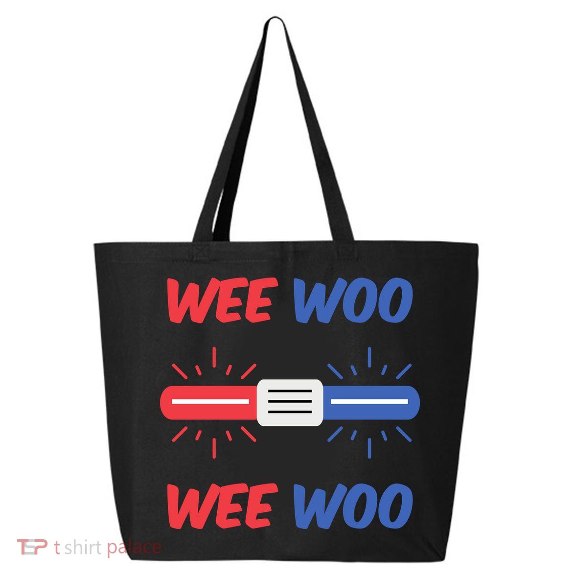 Wee Woo Police Car Funny 25L Jumbo Tote