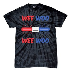 Wee Woo Police Car Funny Tie-Dye T-Shirt