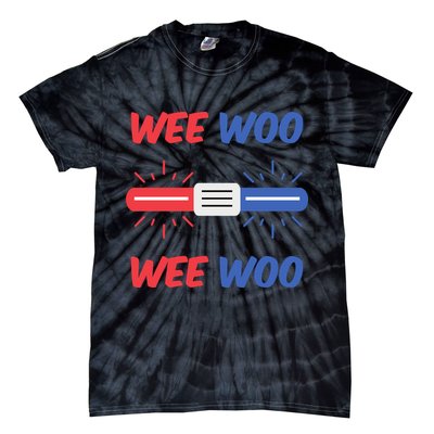 Wee Woo Police Car Funny Tie-Dye T-Shirt