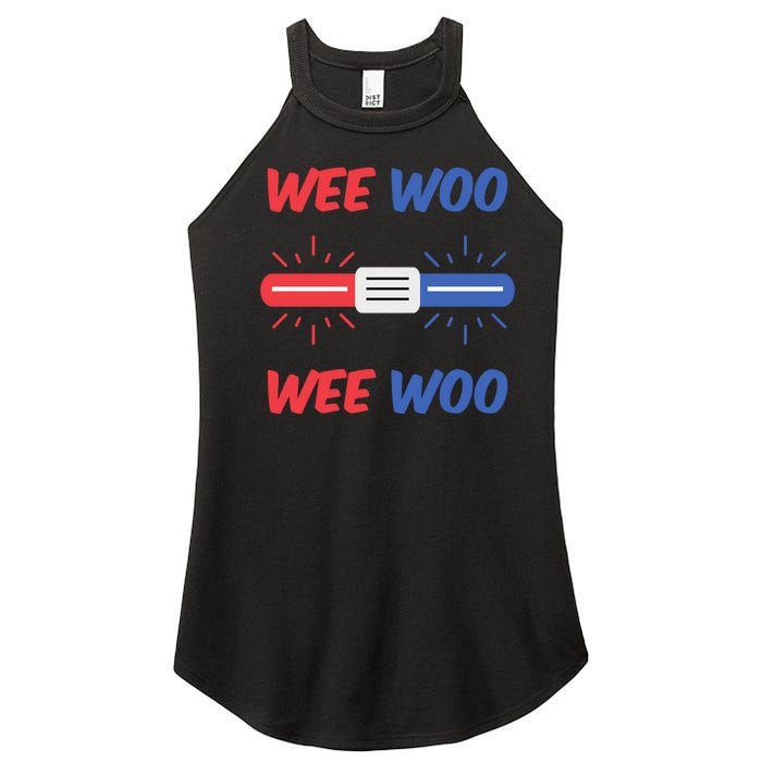 Wee Woo Police Car Funny Women's Perfect Tri Rocker Tank