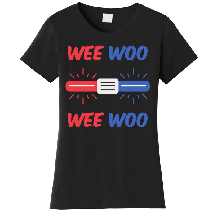 Wee Woo Police Car Funny Women's T-Shirt