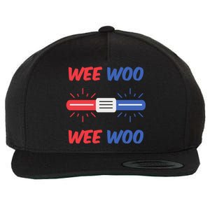 Wee Woo Police Car Funny Wool Snapback Cap