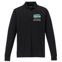 Wyoming Wyoming Pride Wyoming Native Performance Long Sleeve Polo