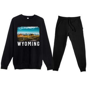 Wyoming Wyoming Pride Wyoming Native Premium Crewneck Sweatsuit Set