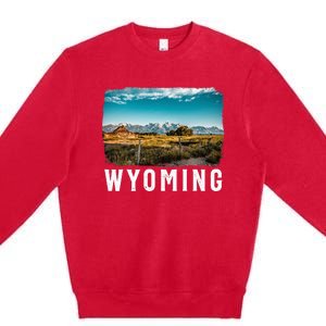 Wyoming Wyoming Pride Wyoming Native Premium Crewneck Sweatshirt