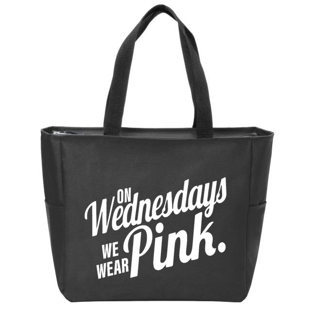 We Wear Pink For Breast Cancer Awareness Zip Tote Bag