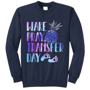 Women Wake Pray Transfer Day Cute Ivf Mom Infertility Sweatshirt