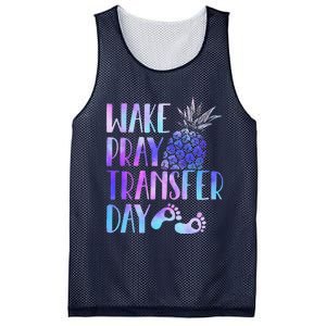 Women Wake Pray Transfer Day Cute Ivf Mom Infertility Mesh Reversible Basketball Jersey Tank