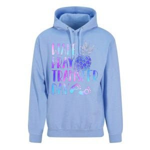 Women Wake Pray Transfer Day Cute Ivf Mom Infertility Unisex Surf Hoodie