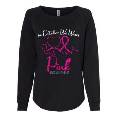 We Wear Pink Cute Stethoscope Breast Cancer Awareness Nurse Womens California Wash Sweatshirt