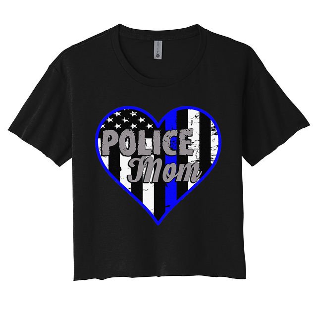 Womens Women's Police Mom Law Enforcement Mother's Day Gift Crop Top