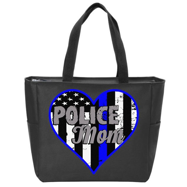 Womens Women's Police Mom Law Enforcement Mother's Day Gift Zip Tote Bag