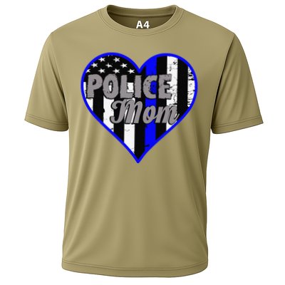Womens Women's Police Mom Law Enforcement Mother's Day Gift Cooling Performance Crew T-Shirt