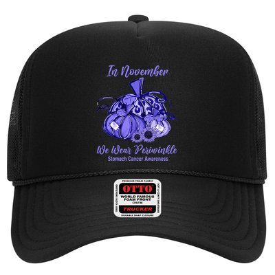 we wear periwinkle pumpkin stomach cancer awareness Trucker Hat