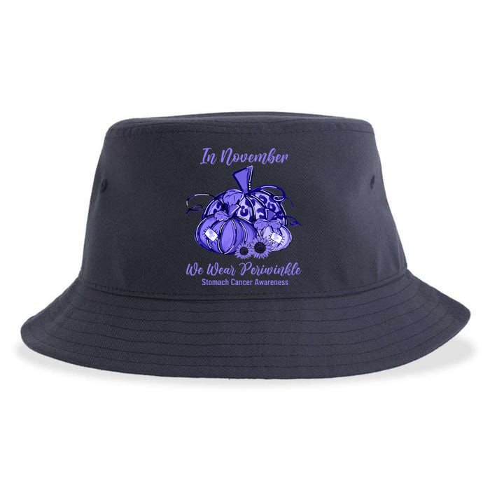 we wear periwinkle pumpkin stomach cancer awareness Sustainable Bucket Hat