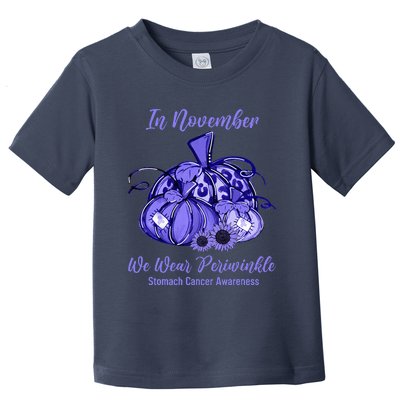 we wear periwinkle pumpkin stomach cancer awareness Toddler T-Shirt