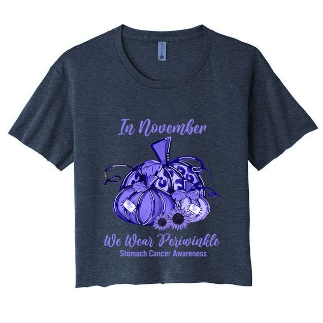 we wear periwinkle pumpkin stomach cancer awareness Crop Top