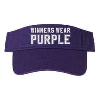 Winners Wear Purple Color War Camp Team Game Competition Valucap Bio-Washed Visor