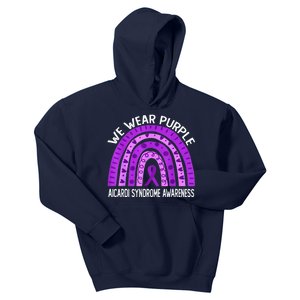 We Wear Purple For Aicardi Syndrome Awareness Kids Hoodie