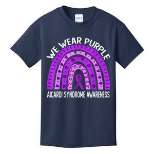 We Wear Purple For Aicardi Syndrome Awareness Kids T-Shirt