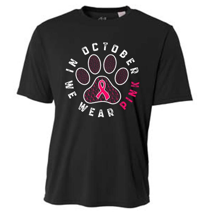 We Wear P.I.N.K Dog Cat Paw Breast Cancer Awareness Cooling Performance Crew T-Shirt