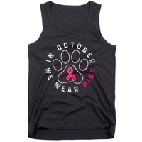 We Wear P.I.N.K Dog Cat Paw Breast Cancer Awareness Tank Top