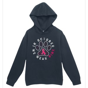 We Wear P.I.N.K Dog Cat Paw Breast Cancer Awareness Urban Pullover Hoodie