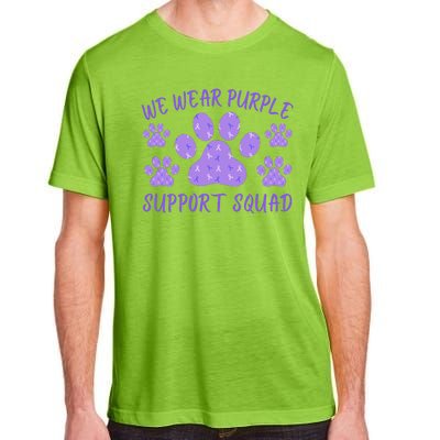 We Wear Purple Domestic Violence Awareness Purple Ribbon Dog Paws Cat Paws Adult ChromaSoft Performance T-Shirt