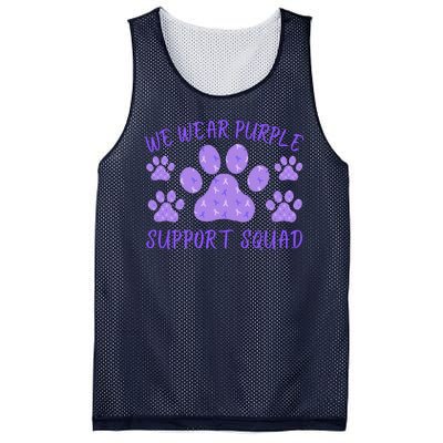 We Wear Purple Domestic Violence Awareness Purple Ribbon Dog Paws Cat Paws Mesh Reversible Basketball Jersey Tank