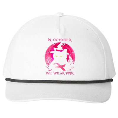 We Wear P.I.N.K Pumpkin Breast Cancer Awareness Snapback Five-Panel Rope Hat