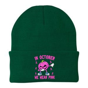 We Wear P.I.N.K Breast Cancer Pumpkin Halloween Knit Cap Winter Beanie